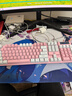 银雕(YINDIAO) K500键盘彩包升级版 机械手感 游戏背光电竞办公USB外接键盘 粉白双拼白光有线键盘 实拍图