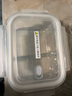 京东京造 饭盒 微波炉上班族学生便当高硼硅玻璃餐盒大容量2分格1L 实拍图