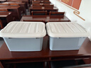 禧天龙塑料收纳箱衣物零食玩具整理箱加厚车载储物箱 24L薄雾蓝1个装 实拍图
