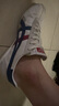 Onitsuka Tiger鬼塚虎男鞋 慢跑鞋透气轻便男女款运动休闲鞋RUNSPARK 白色/藏青色(1183B480-107) 40.5 实拍图