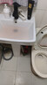 柯鲸 洗手盆方形立柱盆卫生间陶瓷洗手池台盆阳台洗脸盆面盆洗组合 C款立柱盆+下水配件+冷热龙头 实拍图