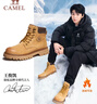骆驼（CAMEL）王俊凯同款冬加绒户外工装马丁大黄靴男 G15W136025R 沙漠黄 40 实拍图