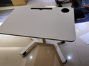 SOFS移动升降桌小型站立式工作台组合高脚办公学习写字书桌床边电脑桌 【基础款】气动升降站立桌 白色 实拍图