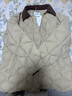 森马（Semir）羽绒服女中长款轻薄肌理宽松2025撞色灯芯绒翻领冬装109725113027 实拍图