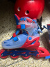 迪士尼（Disney）蜘蛛侠儿童轮滑鞋初学报班溜冰鞋旱冰鞋全闪直排体育课必备送礼物 实拍图