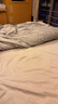 MIDO HOUSE铭都60支纯棉四件套全棉床上用品A类贡缎高端轻奢高级感床笠被套220x240cm薄暮灰 实拍图
