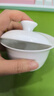 八马茶业 茶具 陶瓷泡茶杯 白瓷盖碗130ml 文字随机 实拍图