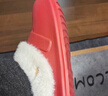 朴西冬季复古博肯防水可拆洗女士棉拖鞋可外穿保暖 安格拉红 36-37 实拍图