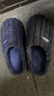 洁丽雅棉拖鞋男士秋冬季厚底保暖家居室内情侣毛绒拖鞋男冬天居家棉鞋女 藏青 42-43 【适合41-42码】 实拍图