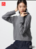 优衣库女装可机洗纽花针织连帽套头衫478871 06 铅灰色 S /155/80 实拍图