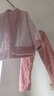红豆居家法兰绒睡衣女冬季撞色提花加厚女士家居服 桃露粉 165/88A  实拍图