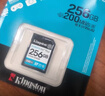 金士顿（Kingston）256GB SD存储卡 U3 V30 相机内存卡 高速sd卡大卡 4K超高清拍摄 读速200MB/s 写速160MB/s 实拍图