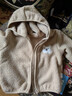 舒贝怡儿童外套男女童婴儿衣服春秋款宝宝童装保暖开衫带帽上衣咖色100 实拍图
