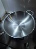 赫巴兹（HZIB）德国炒锅316不锈钢炒菜锅无涂层平底炒锅电磁炉煤燃气通用 半玻璃盖内径32外径 34cm 实拍图