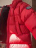 保姆鹅  【风墙】儿童羽绒服宝宝中长款护脸加厚外套保暖童装[NG2664] 中国红 110 实拍图