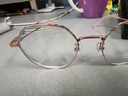 明月镜片 眼镜架全框超轻钛光学眼镜框女配镜高清防蓝光近视眼镜36049 镜框+1.60明月防蓝光镜片 实拍图