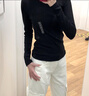 优衣库女装罗纹高领T恤/长袖小高领内搭479588 09 黑色 XL /165/92A 实拍图