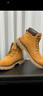 骆驼（CAMEL）王俊凯同款冬加绒户外工装马丁大黄靴男 G122W7757TR 金黄 42 实拍图