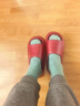 朴西新款EVA踩屎感厚底拖鞋女士居家室内情侣拖鞋男 安哥拉红 39-40 实拍图