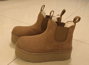 UGG秋季女士休闲舒适纯色厚底雪地靴烟囱时尚切尔西短靴 1134526 CHE | 栗色 38 38码及以下建议拍大一码 实拍图