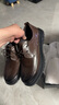 百丽情人节礼物通勤商务皮鞋男牛皮褶皱增高休闲鞋A1373AM4 棕色2  44 实拍图