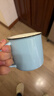 陌上纤虹 陶瓷漱口杯浴室卫浴洗漱刷牙杯情侣牙刷杯经典仿搪瓷杯洗漱用品 天蓝搪瓷漱口杯 实拍图