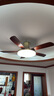 雷士（NVC）风扇灯 新中式吊扇灯中古风 餐厅客厅高显指吊灯遥控一级能效省电 似锦5叶/56寸80W全光谱/遥控款 实拍图