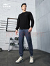 鸿星尔克卫衣男秋冬加绒长袖休闲套头衫打底运动跑步服简约纯色男士上衣 实拍图