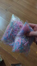 【一包用一年】耐用高弹力一次性头绳皮筋发绳发圈橡皮筋黑色 果冻色薄款中圈1000根 实拍图