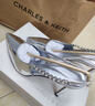 CHARLES&KEITH质感链条尖头高跟凉鞋子女鞋生日礼物新年礼物CK1-60280377 Silver银色 36 (230) 实拍图