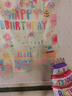仕彩 生日快乐彩条派对装饰品宝宝ins卡片祝福女孩场景布置背景墙彩B 实拍图