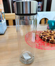 富光玻璃杯双层带茶隔大容量水杯 高档商务泡茶杯 高硼硅杯子500ml 实拍图