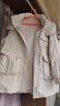 鸭鸭（YAYA）羽绒马甲女外穿秋冬新款情侣男女同款连帽马夹背心羽绒服外套 米白色 M /160(建议100-115斤) 实拍图