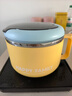 广意316不锈钢泡面碗学生饭盒大容量上班餐盒赠餐具简约黄GY1569 实拍图