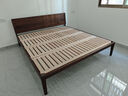 续写家具单双人实木床简约小户型家用卧室黑胡桃木1.5米稳稳床Pro-S 实拍图