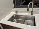 欧琳（OULIN）厨房水槽大单槽洗菜盆大单槽洗菜池一体盆SUS304不锈钢水槽台下盆 升级双阶梯76×45不锈钢抽拉龙头 实拍图