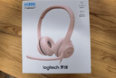 罗技（Logitech）H390 立体声USB耳机 带麦克风话筒 电脑笔记本办公耳麦 茱萸粉 单个装 实拍图
