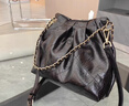 CHARLES&KEITH子母链条大容量流浪包托特包单肩斜挎包女包生日礼物CK2-40671449 【L号】Black黑色 L 实拍图