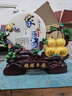 礼之源 招财葫芦平安扣摆件 天然玉石工艺品 家居客厅玄关酒柜装饰品 沙金色福禄平安扣家和万事兴 实拍图