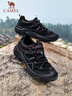 骆驼（CAMEL）踏山男士户外登山复古皮面加绒休闲徒步鞋 G14A342696R 夜黑色 41 实拍图