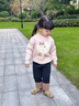班喜迪女童毛衣冬装2026新款儿童加绒加厚毛线衣宝宝秋冬款内搭上衣童装 粉色 加绒 100 晒单实拍图