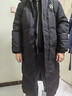 冬款中长款羽绒服男士大码冬季过膝加厚连帽情侣女款冬装外套 黑色 3XL 建议160到180斤 实拍图