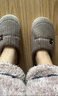 【福利价】小熊小兔棉拖秋冬季情侣保暖学生男拖鞋女居家棉拖鞋 小熊小兔棉拖-灰色 42-43 适合41-42 实拍图