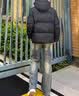 森马（Semir）新年骐骥红丨轻松羽绒羽绒服男25冬季三防外套情侣连帽上衣抗静电 黑色（灰鸭绒）90001 XL 实拍图