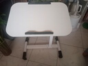 甄严选 可移动电脑桌升降床边桌床上学习桌办公懒人书桌简易折叠小桌子 【可折叠】暖白色60*40CM 实拍图