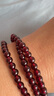 卡薇亚天然石榴石手链女士多圈酒红色水晶手串送老婆女友生日圣诞节礼物 7A绕手三圈手链附证书 珠径4.5mm左右 实拍图