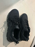 特步男鞋跑步鞋新款冬季厚底旅游透气轻便皮网面休闲运动鞋慢跑鞋子男 黑色 40 实拍图