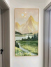 瑞尚（RUISHANG） 玄关装饰画现代简约进门壁画山水墙画竖版晶瓷画欧式轻奢挂画 金山浪漫 80*160cm/晶瓷面+铝合金边框 实拍图