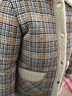 婉荷中老年女装气质加绒加厚外套翻领格子棉衣大衣中年妈妈短棉袄棉服 实拍图