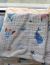 十月结晶婴儿浴巾纯棉纱布初生新生儿超柔吸水宝宝儿童大毛巾方巾 6层柔软包边 海洋精灵（110*110cm） 实拍图